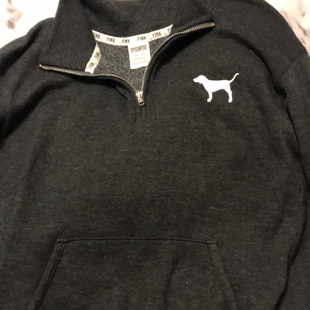 victoria secret pink half zip
